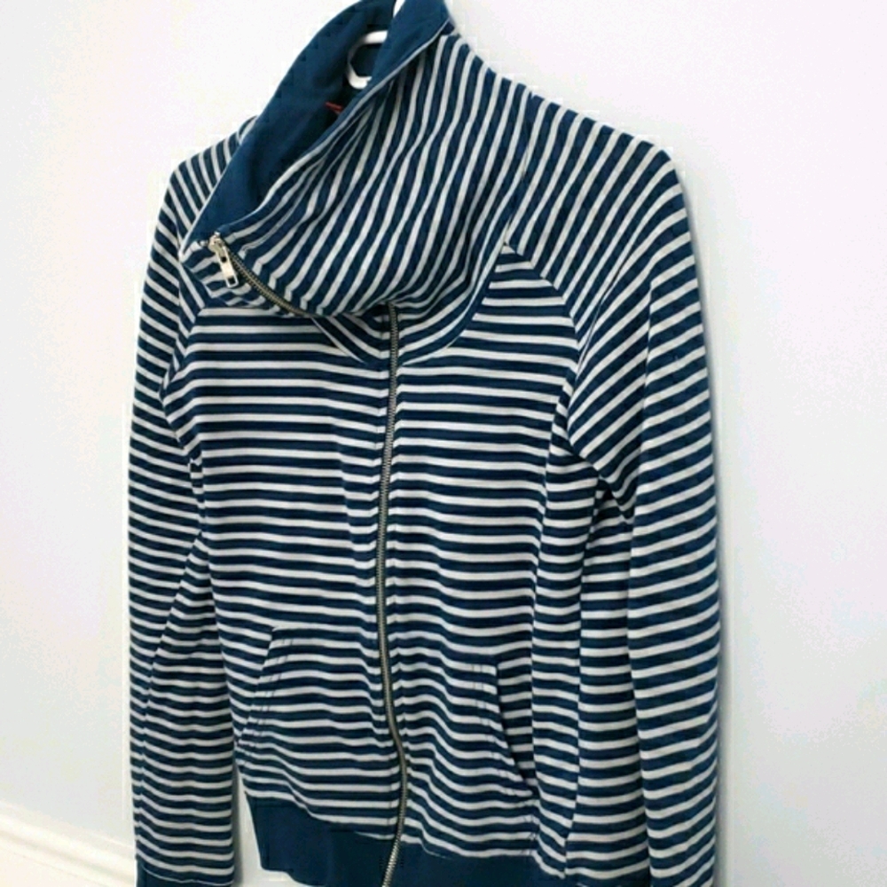 H&M Blue/Grey Zip Up Sweater